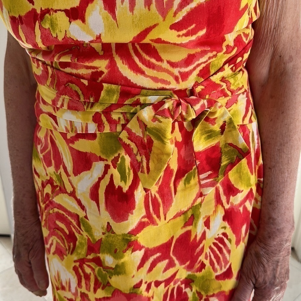 Ralph Lauren dress. Size 10. Red and yellow.​​​​​​​​​​​​​​​​​​​​​​ - Picture 3 of 5